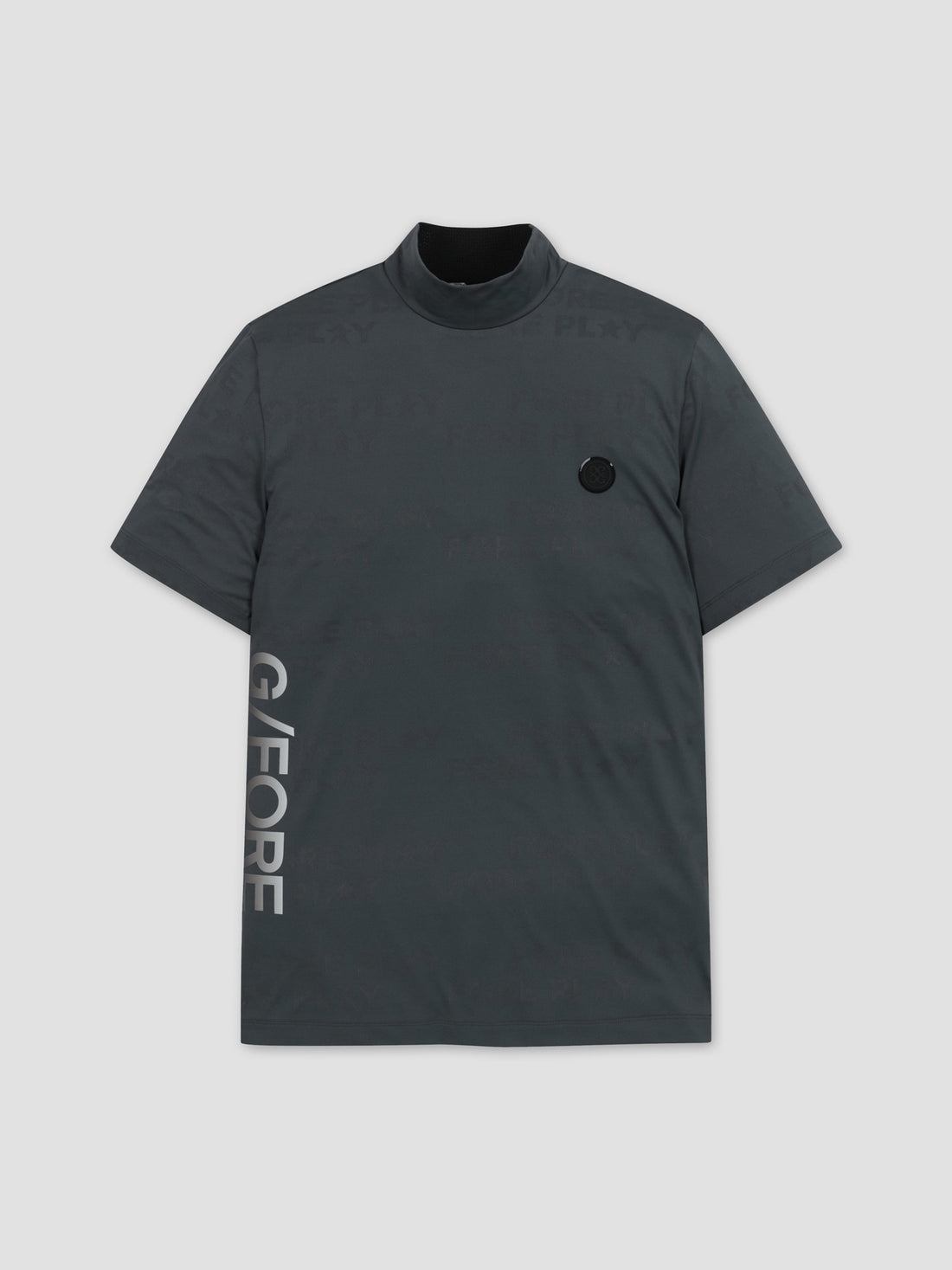 G/FORE FEATHER WEIGHT MOCK T-SHIRT-Grey