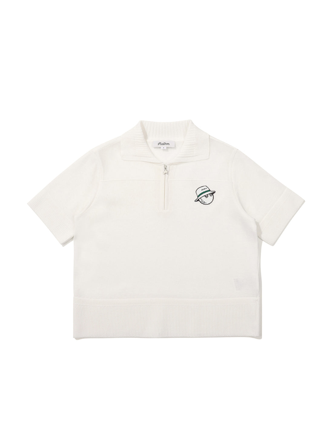Malbon MESH BURKET KNIT TOP-White