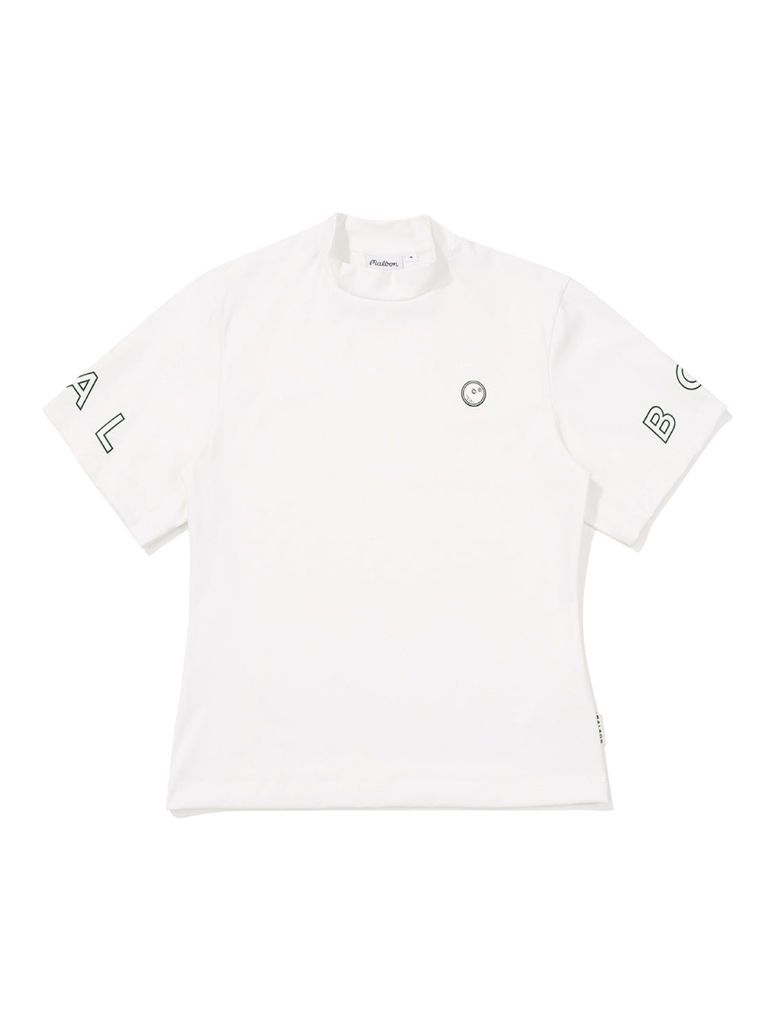 Malbon MOCK NECK HALF SLEEVE T-SHIRT-White