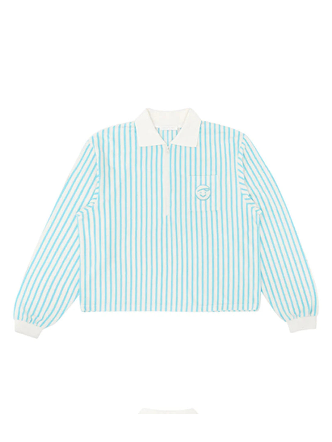 Pivvee Stripe Terry PK Shirt-Blue