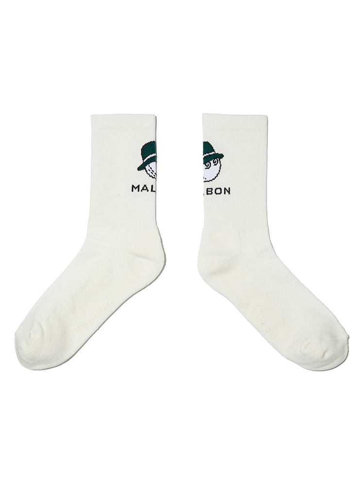Malbon BURKET JAKARD CREW SOCKS-Ivy