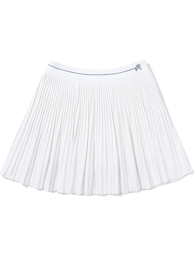 Malbon SILKY FLEETS SKIRT-White