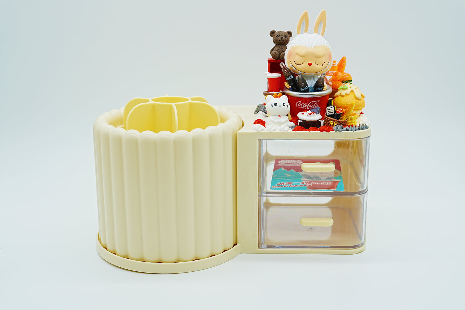 拉布布大娃 旋转笔筒 抽屉