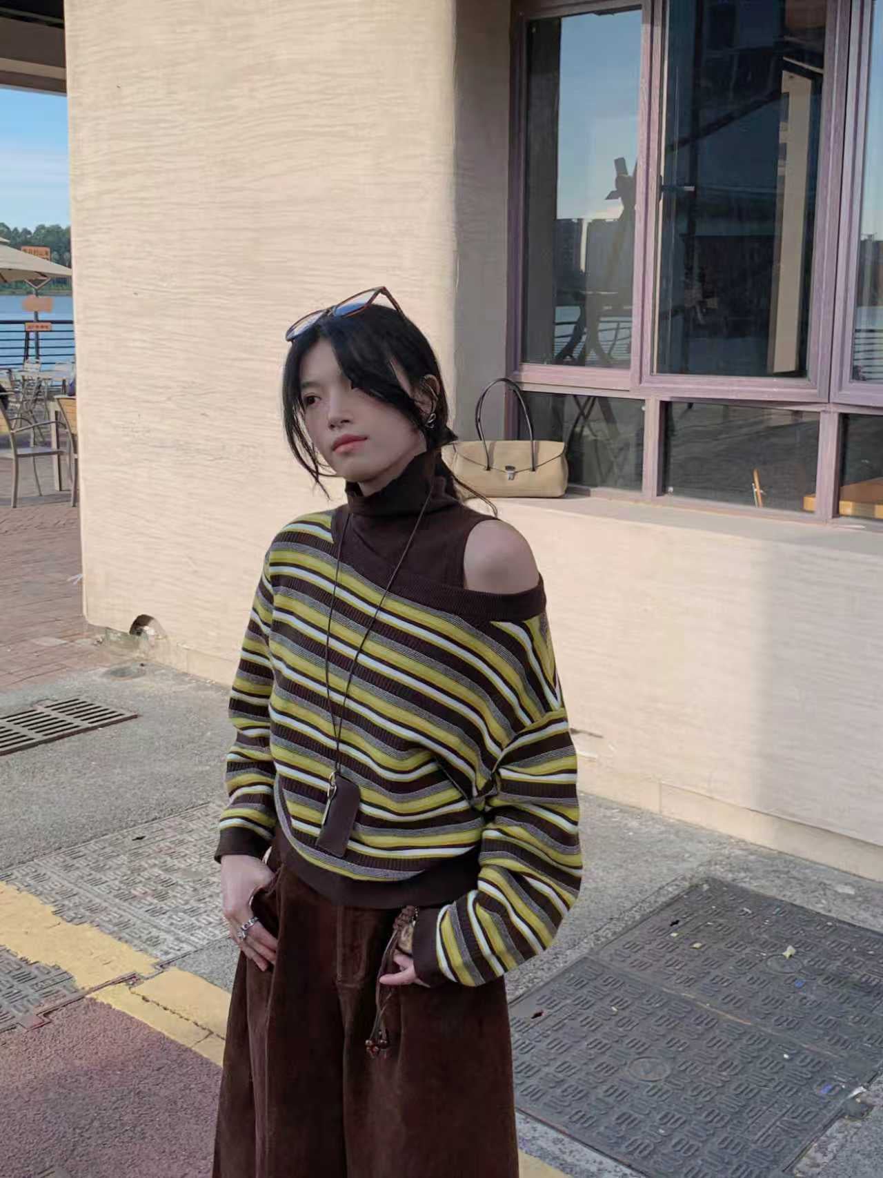 SCENARIO 3-Pieces Knit Top-Yellow Color