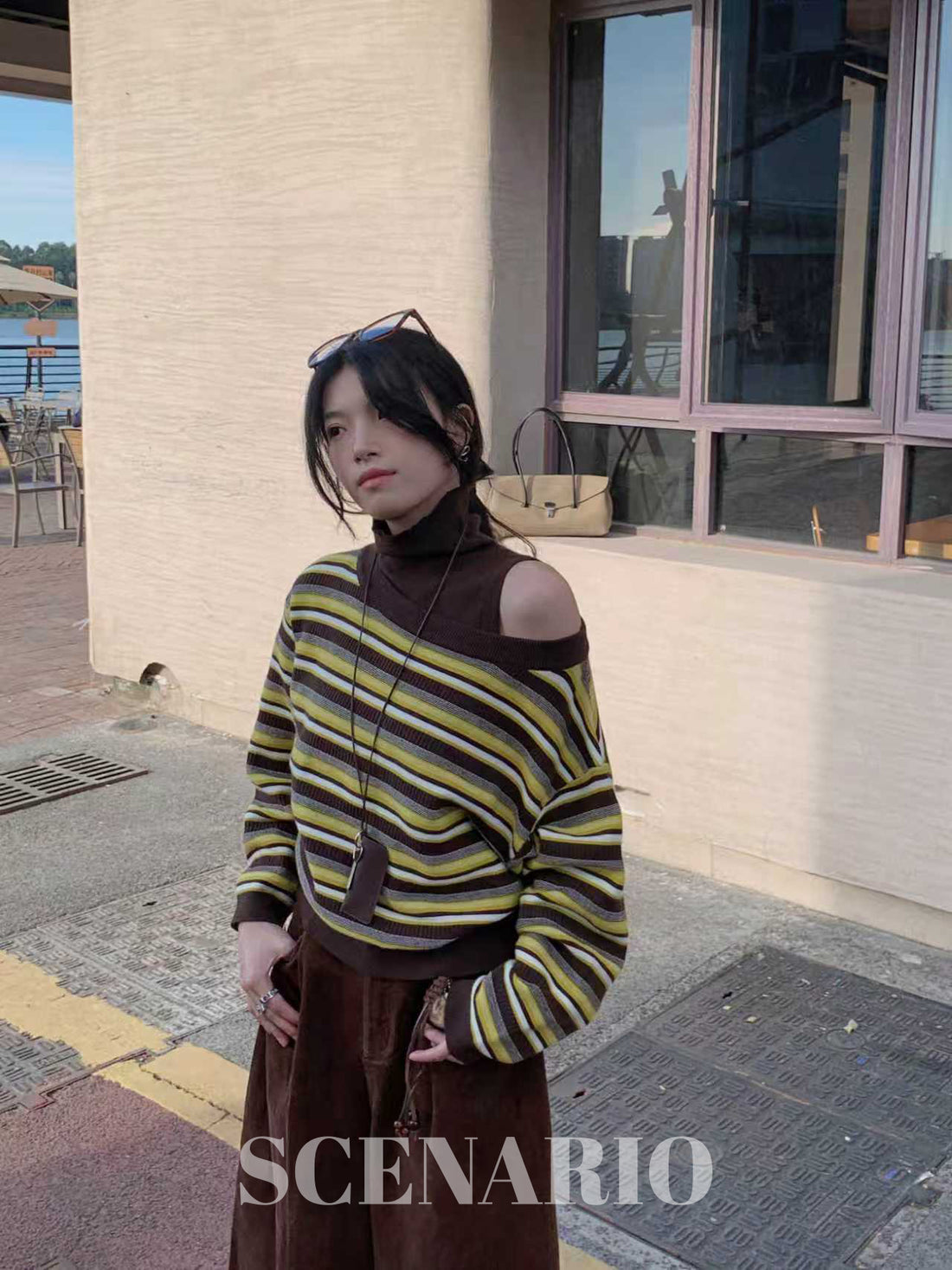 SCENARIO 3-Pieces Knit Top-Yellow Color