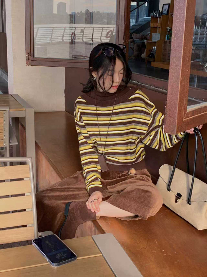 SCENARIO 3-Pieces Knit Top-Yellow Color