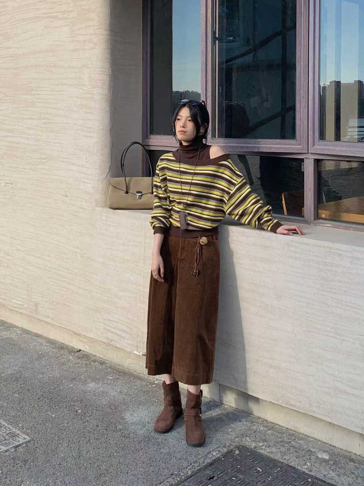 SCENARIO 3-Pieces Knit Top-Yellow Color