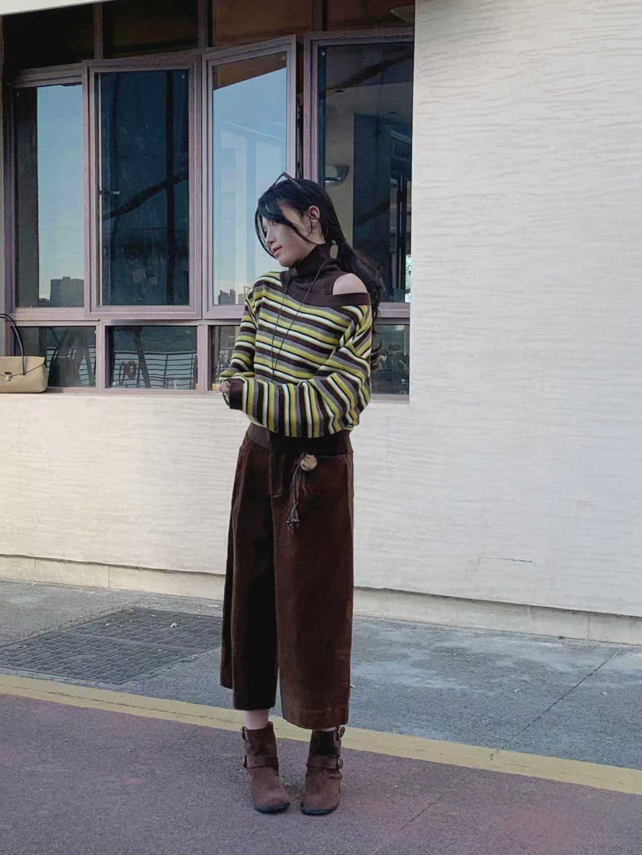 SCENARIO 3-Pieces Knit Top-Yellow Color