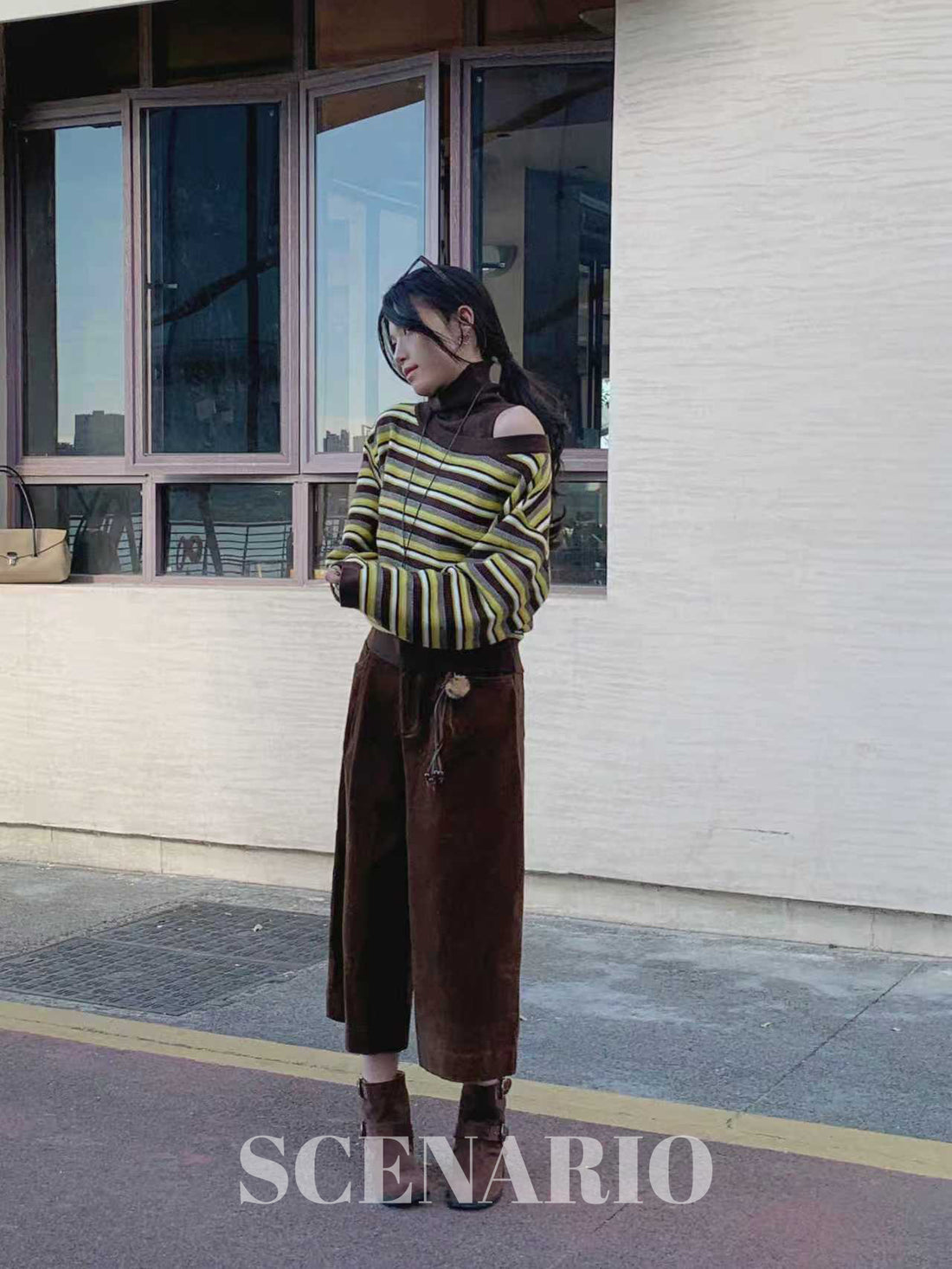 SCENARIO 3-Pieces Knit Top-Yellow Color