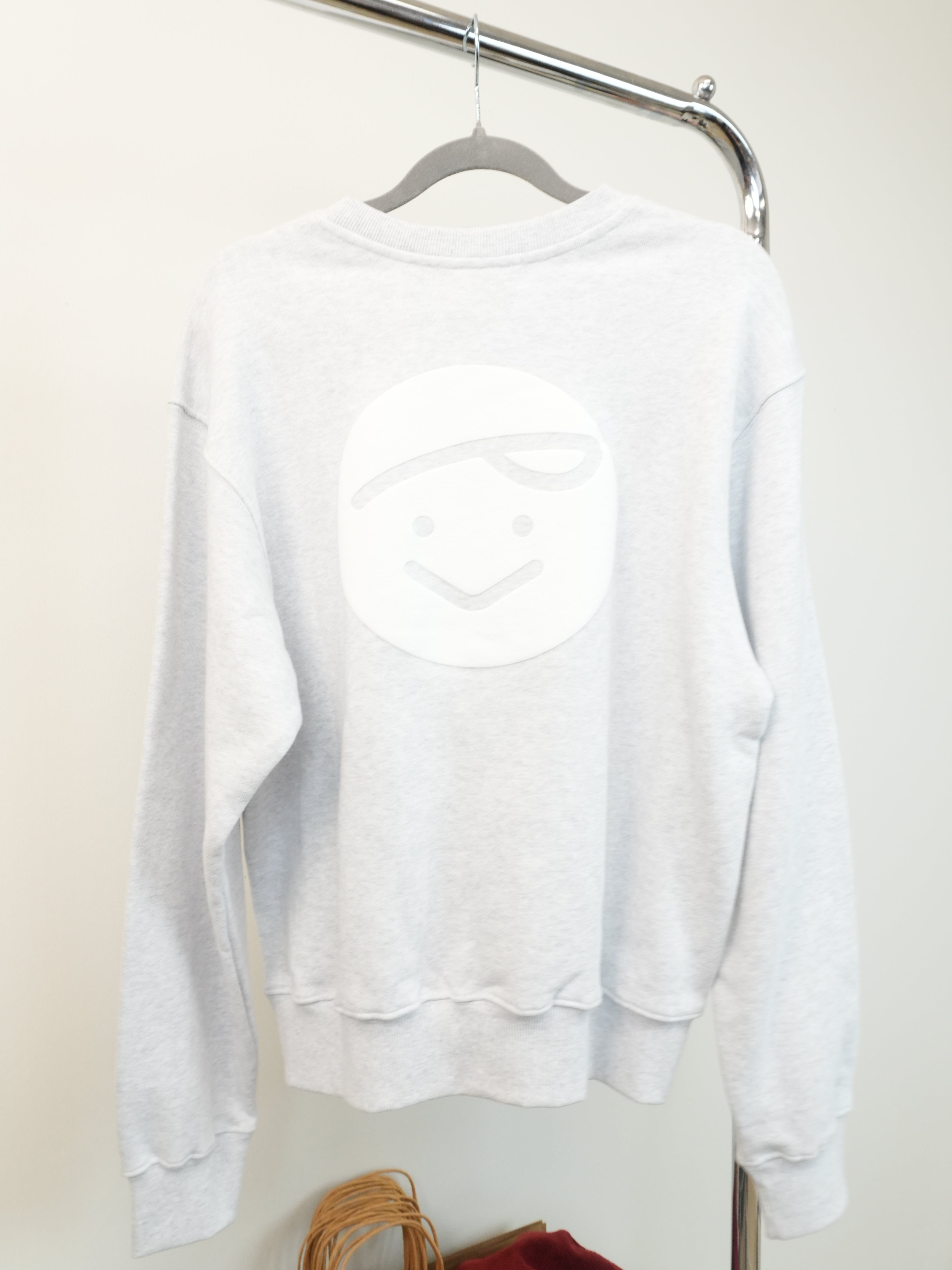 Piv'vee Basic Giant Sweatshirt-Snow Grey
