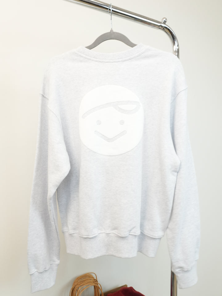 Piv'vee Basic Giant Sweatshirt-Snow Grey
