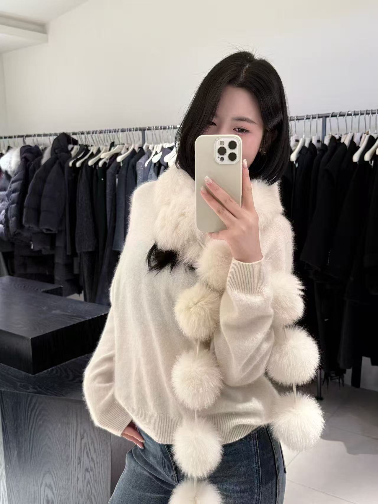 SCENARIO Foxtail Cascade Long Scarf-Two Colors