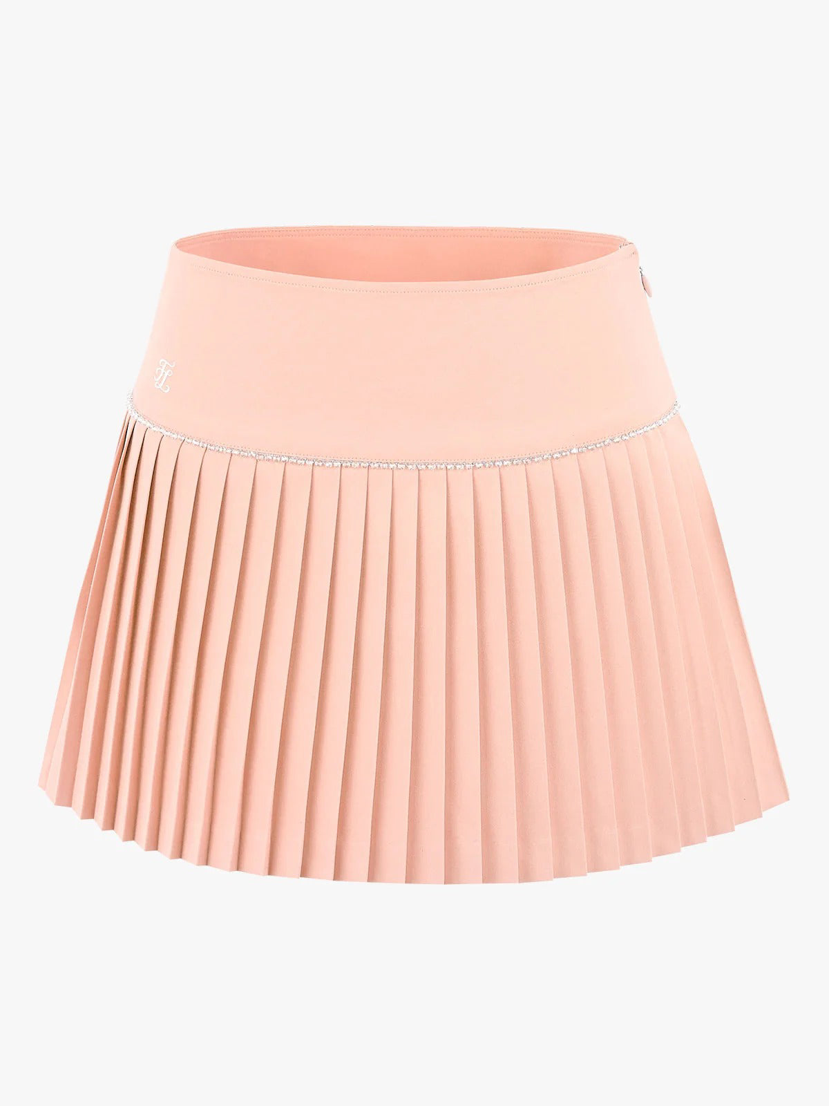 FAIRLIAR Check Flare Pleated Skirt-Pink