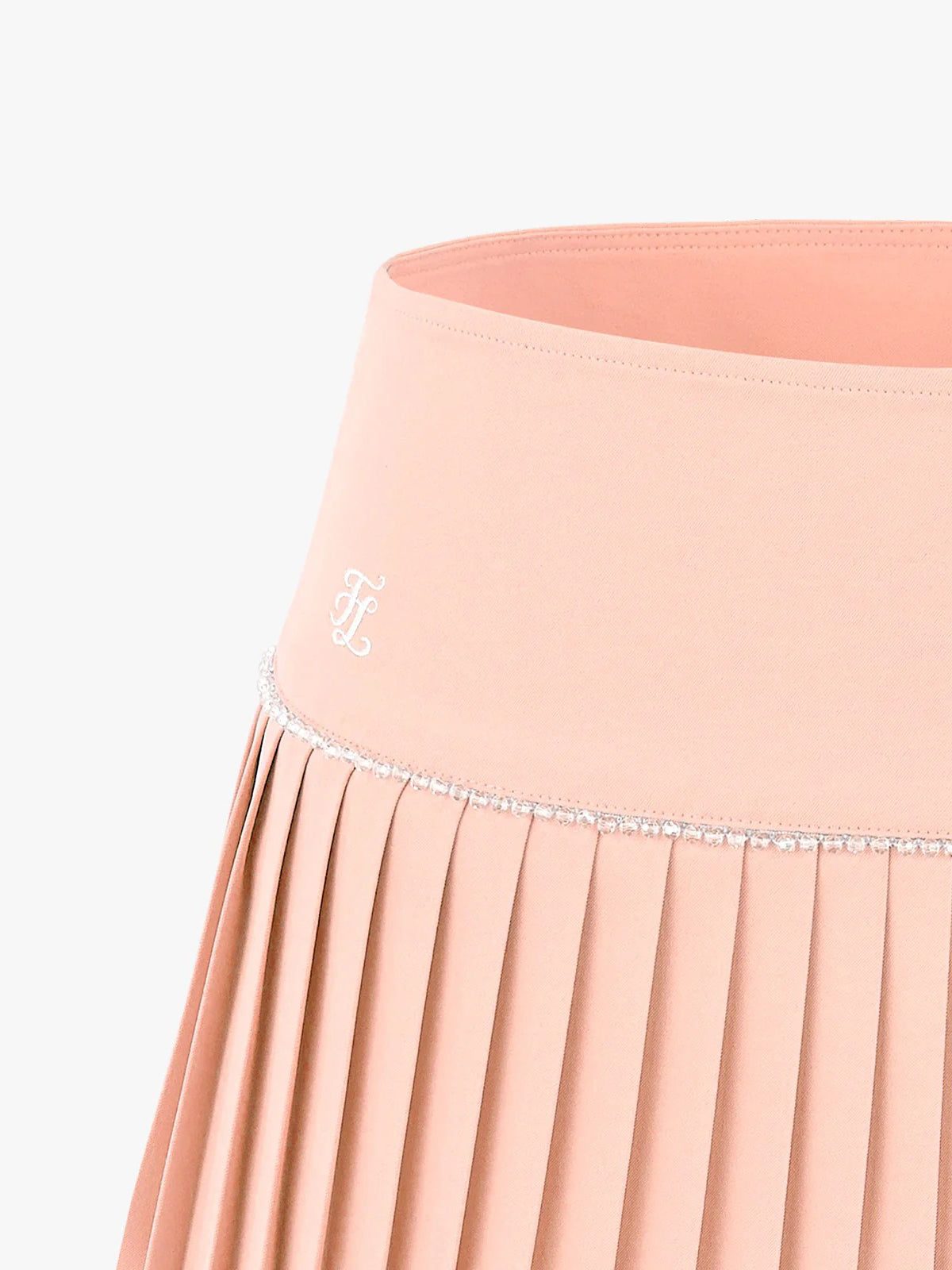 FAIRLIAR Check Flare Pleated Skirt-Pink