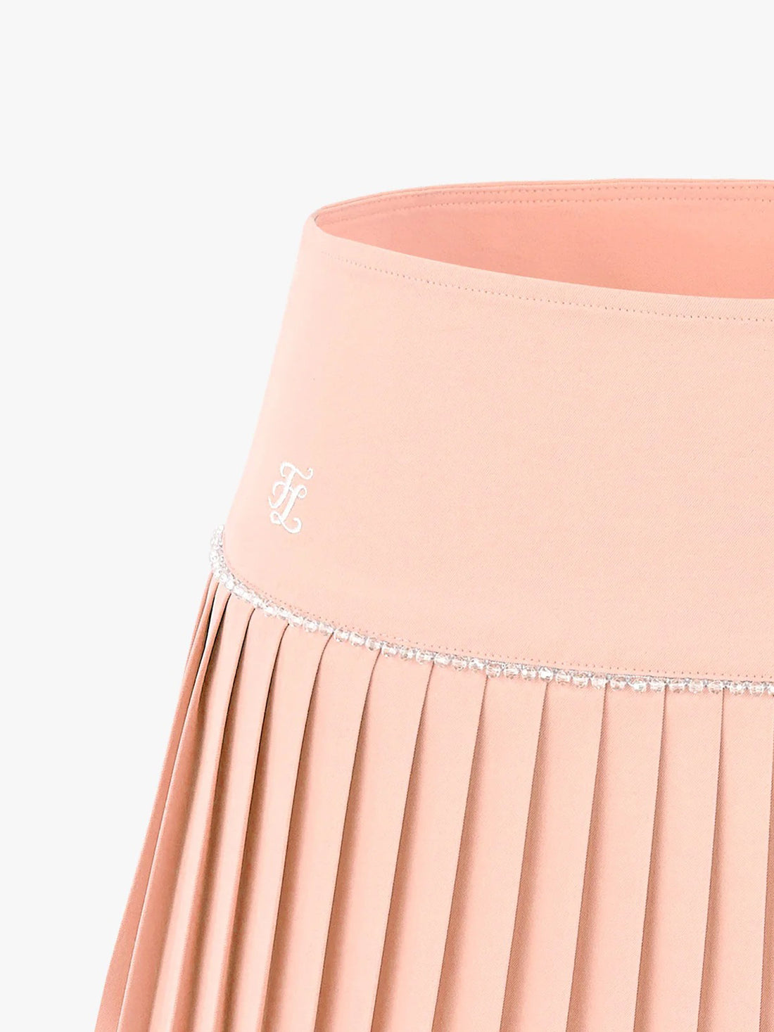 FAIRLIAR Check Flare Pleated Skirt-Pink