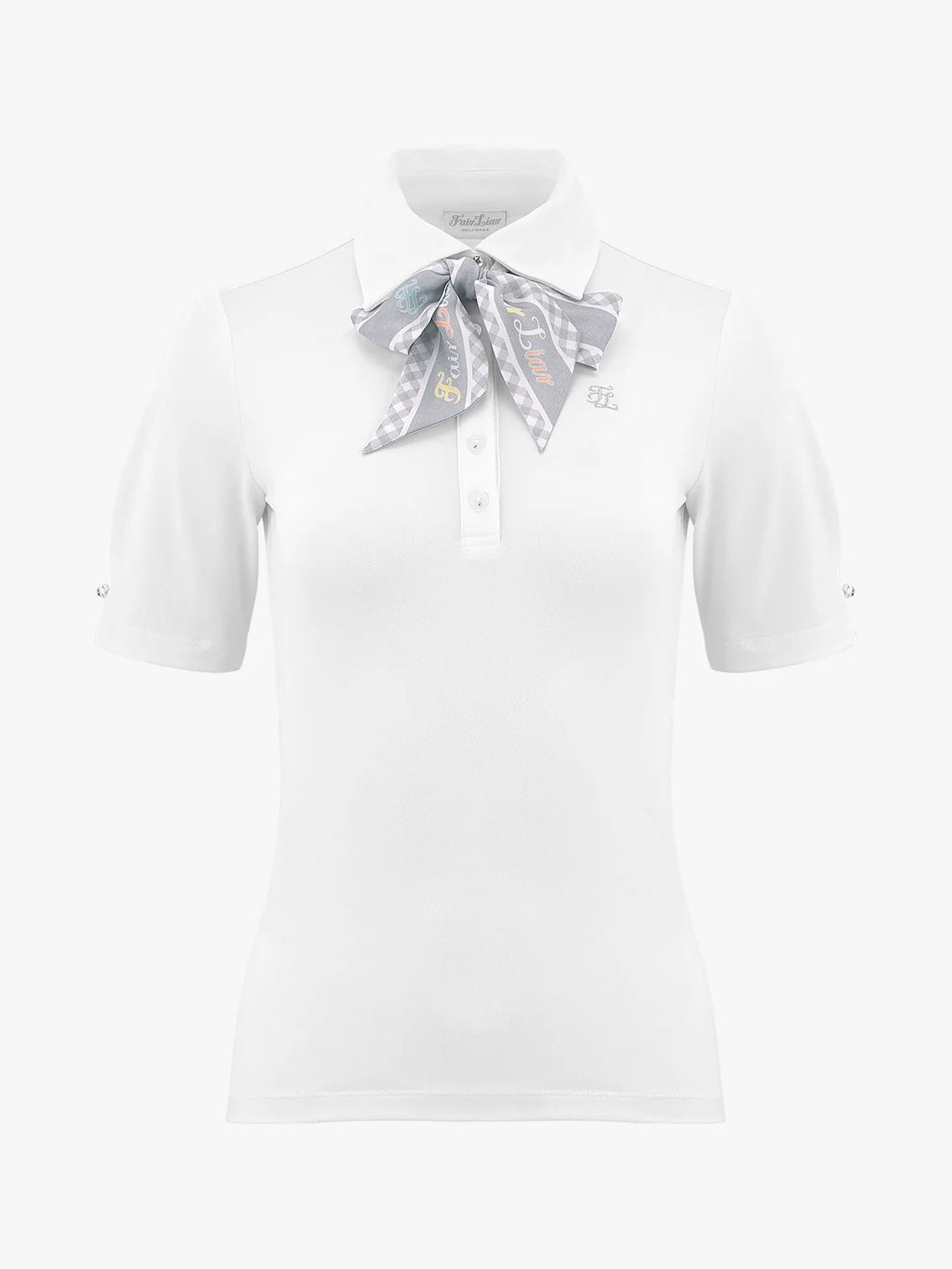 FAIRLIAR Gingham Scarf Set T-Shirt-2 Colors