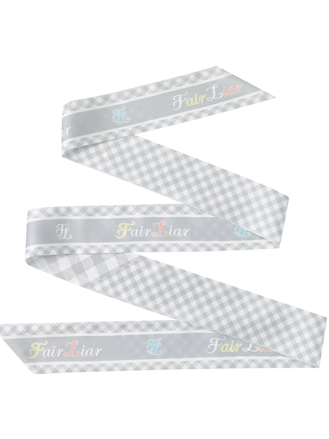 Fairliar Gingham Scarf Set T-Shirt-2 Colors