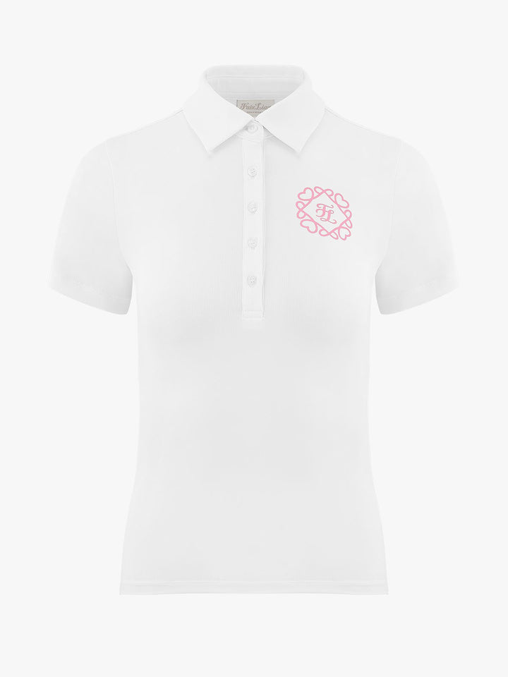 FAIRLIAR  Heart Symbol Performance T-Shirt-White