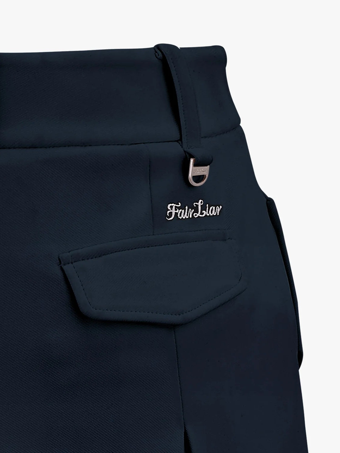 FAIRLIAR Heart Symbol Pocket Skirt-Navy