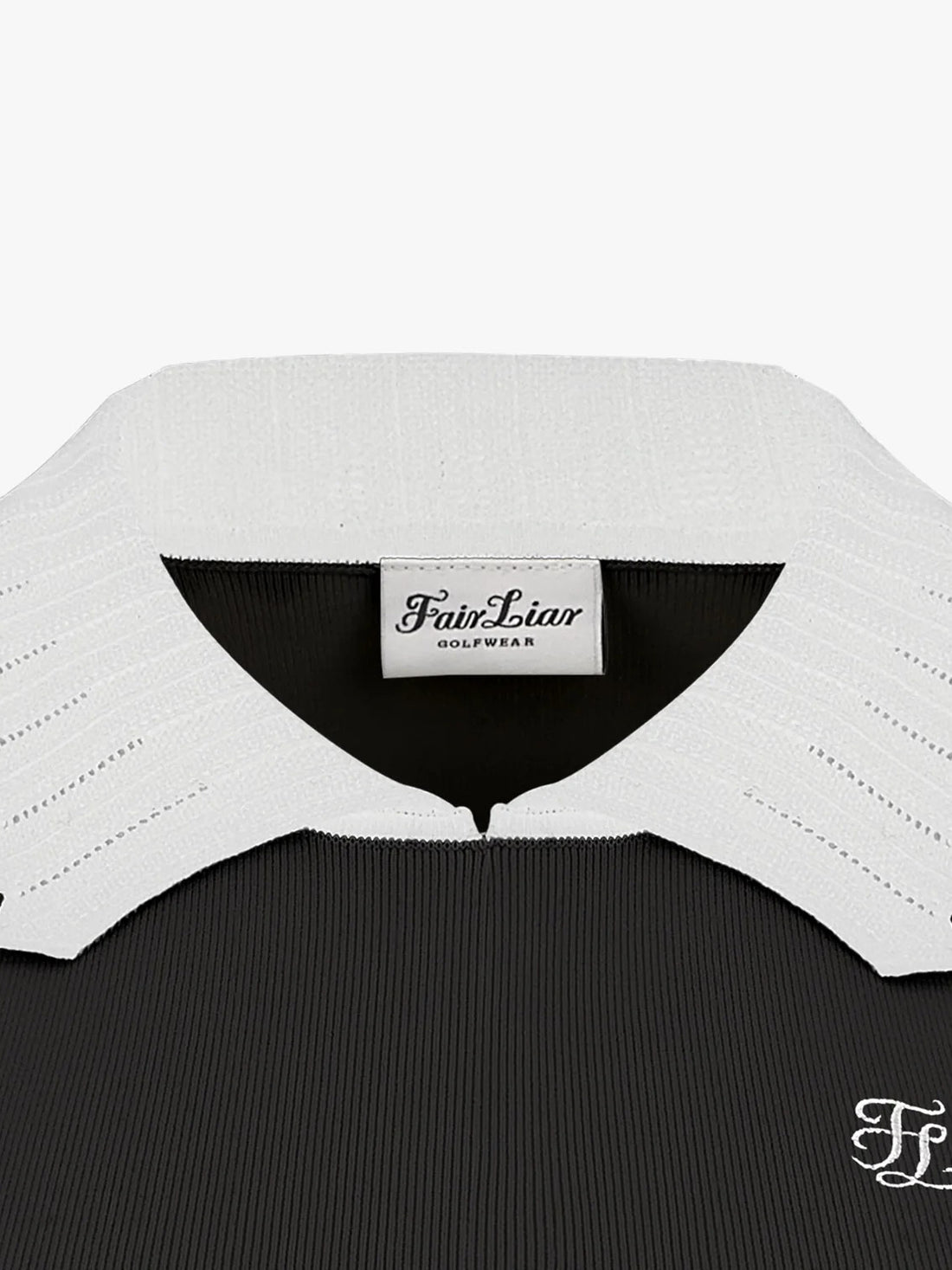 FAIRLIAR  Lace Collar Sleeveless Knit-Black