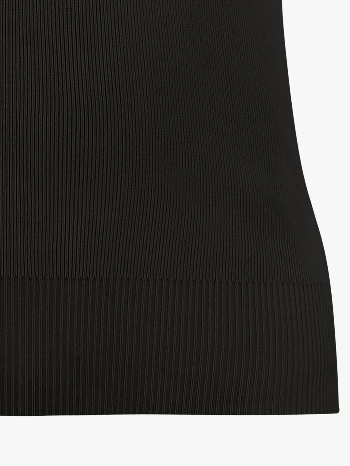 FAIRLIAR  Lace Collar Sleeveless Knit-Black