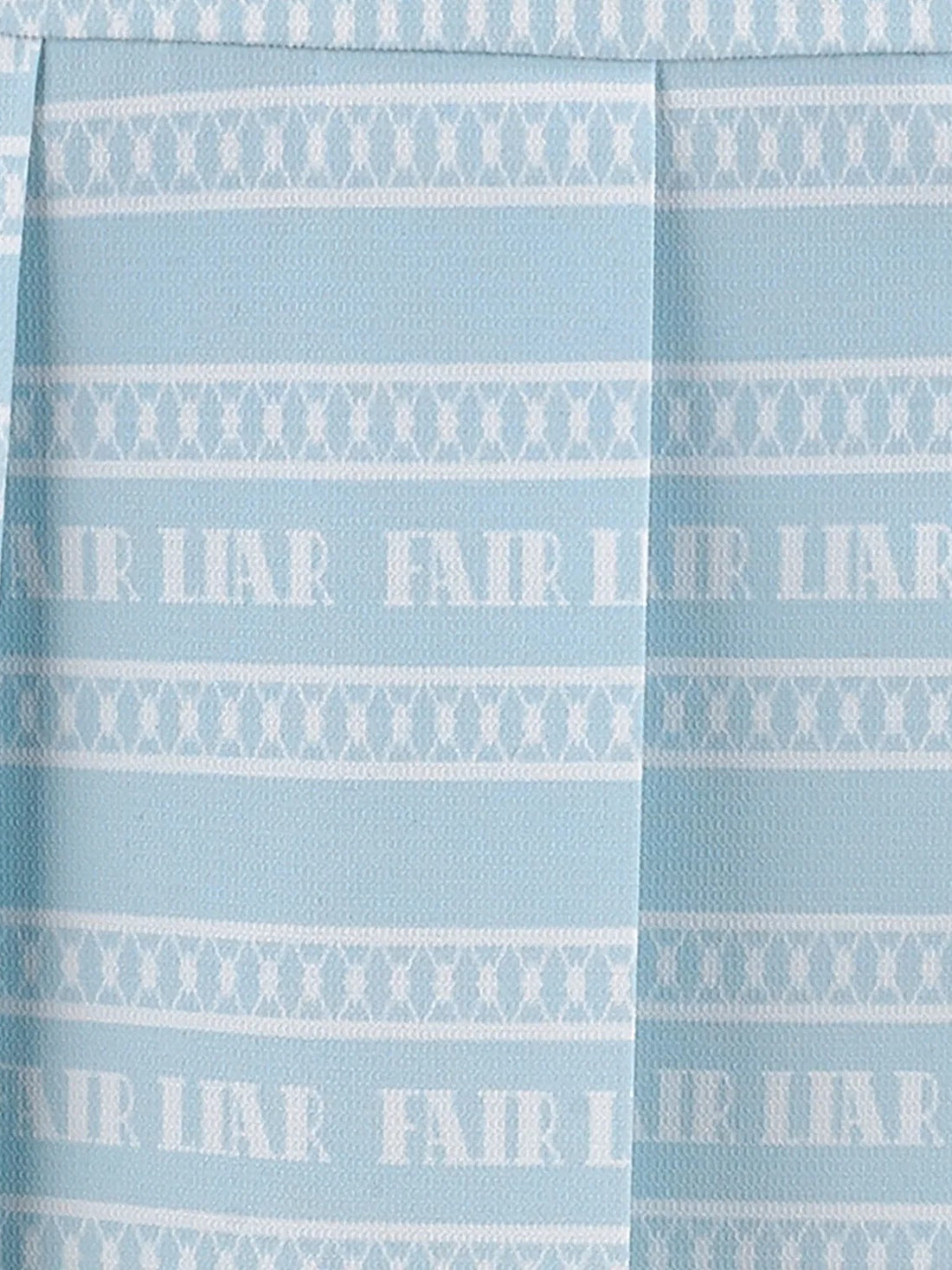 FAIRLIAR Logo Pattern Print Pleated Skirt-Mint
