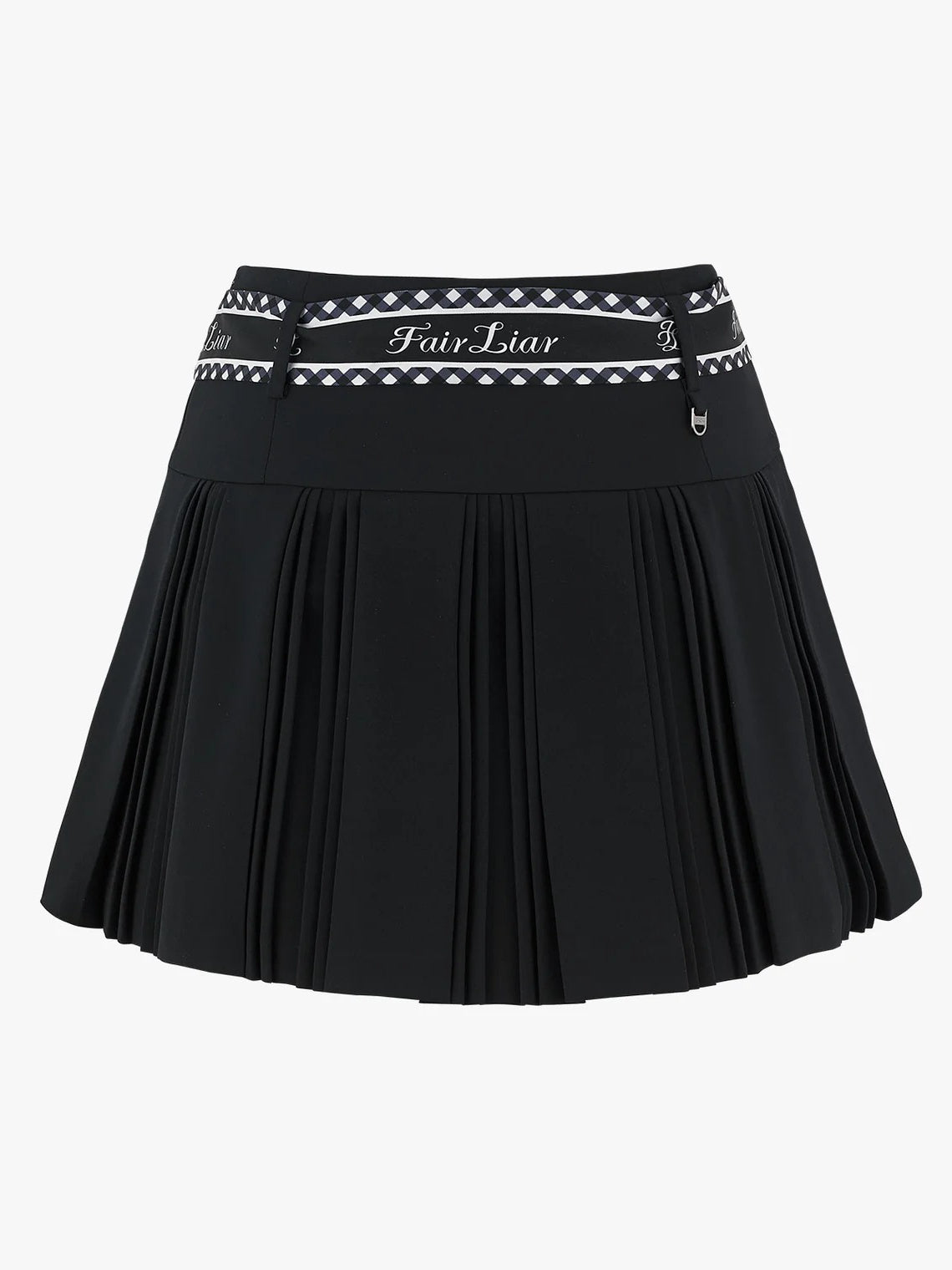 FAIRLIAR Scarf Set Pleated Skirt-White