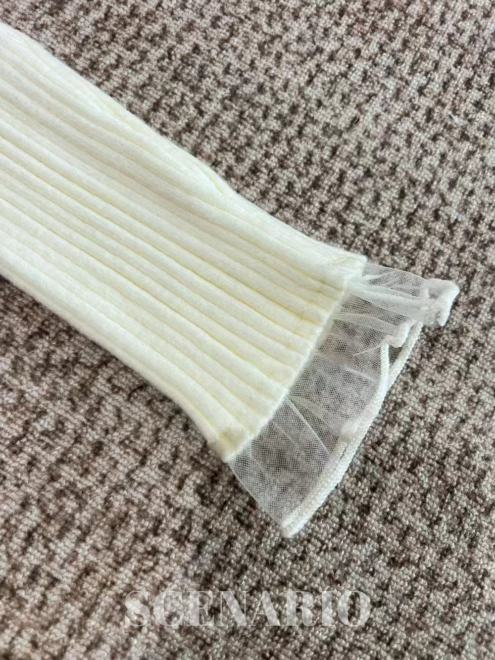 SCENARIO Soft Sheer Ribbed Knit Top-4 Colors