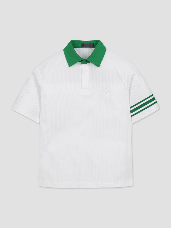 G/FORE RIB JERSEY POLOMEN-White