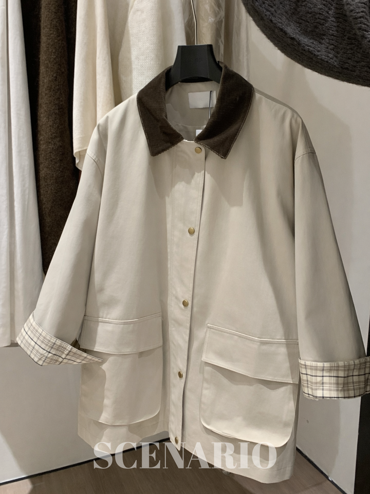 SCENARIO Heritage Khaki Utility Jacket-Khaki
