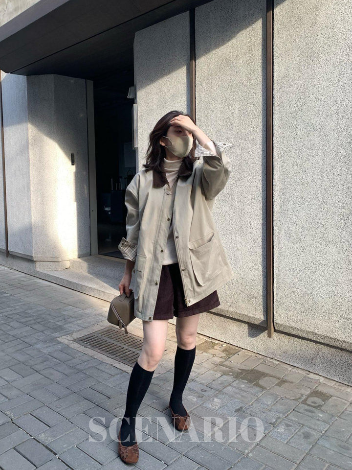 SCENARIO Heritage Khaki Utility Jacket-Khaki