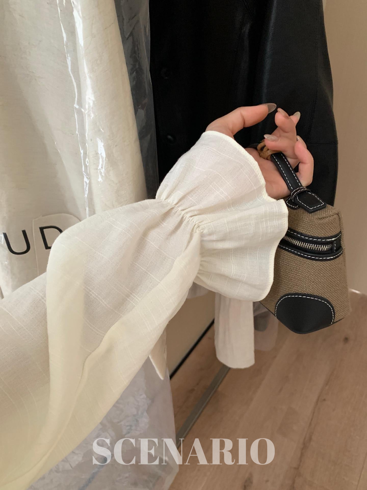 SCENARIO Ivory Whisper Ruffle Blouse- Ivory
