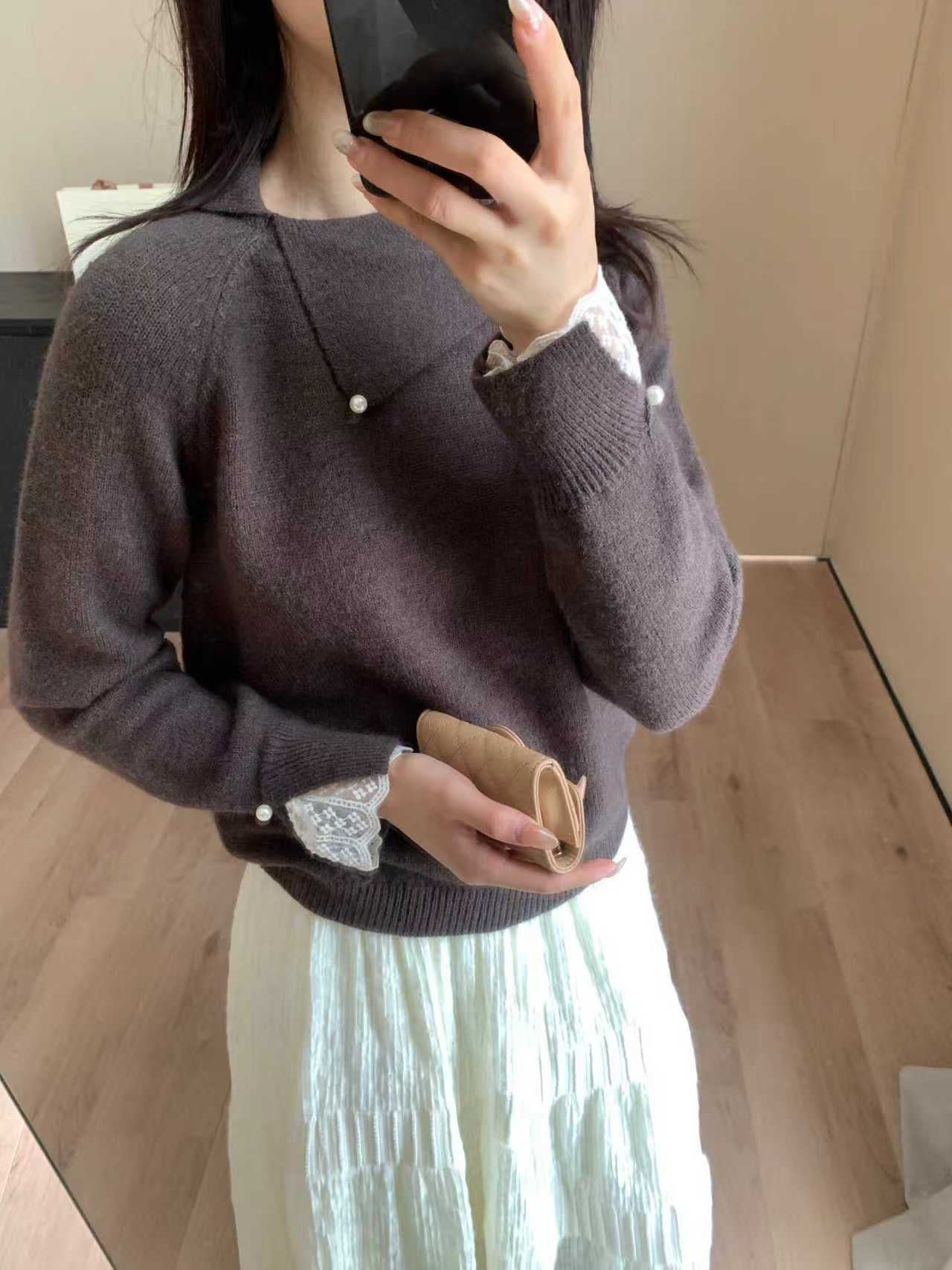 SCENARIO Pearl Knit Top-Two Colors