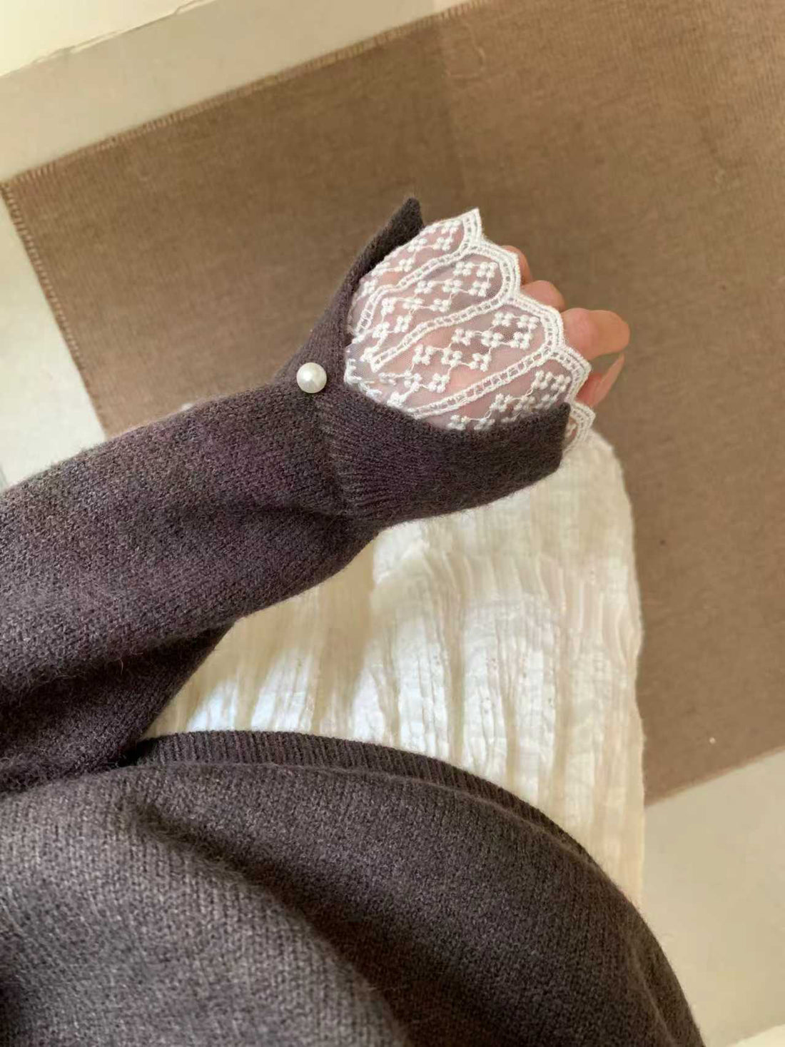 SCENARIO Pearl Knit Top-Two Colors