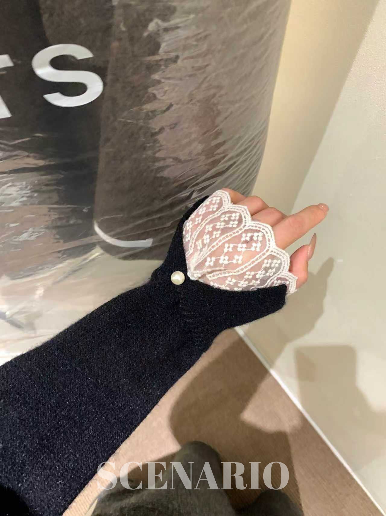 SCENARIO Pearl Knit Top-Two Colors