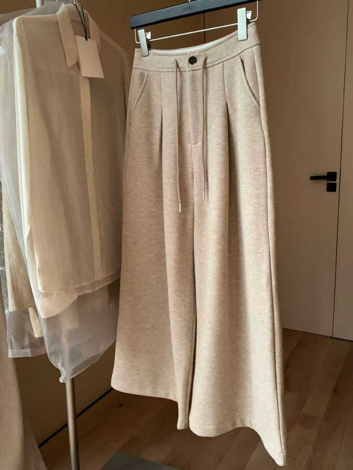 SCENARIO Soft-Wide Pants-Beige