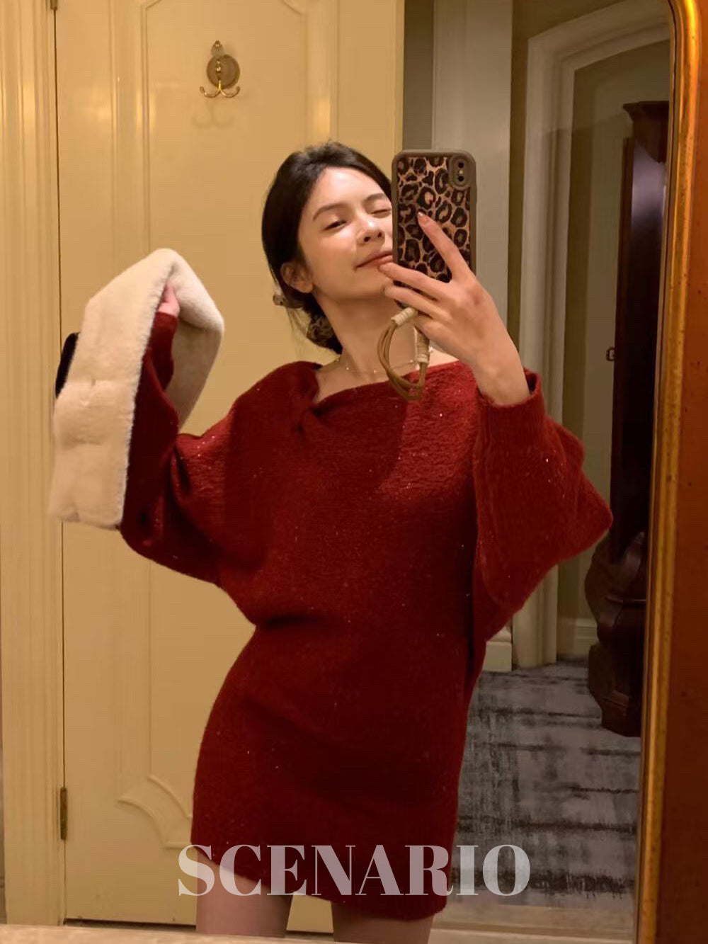 SCENARIO A-Line Knit Dress-Three Colors