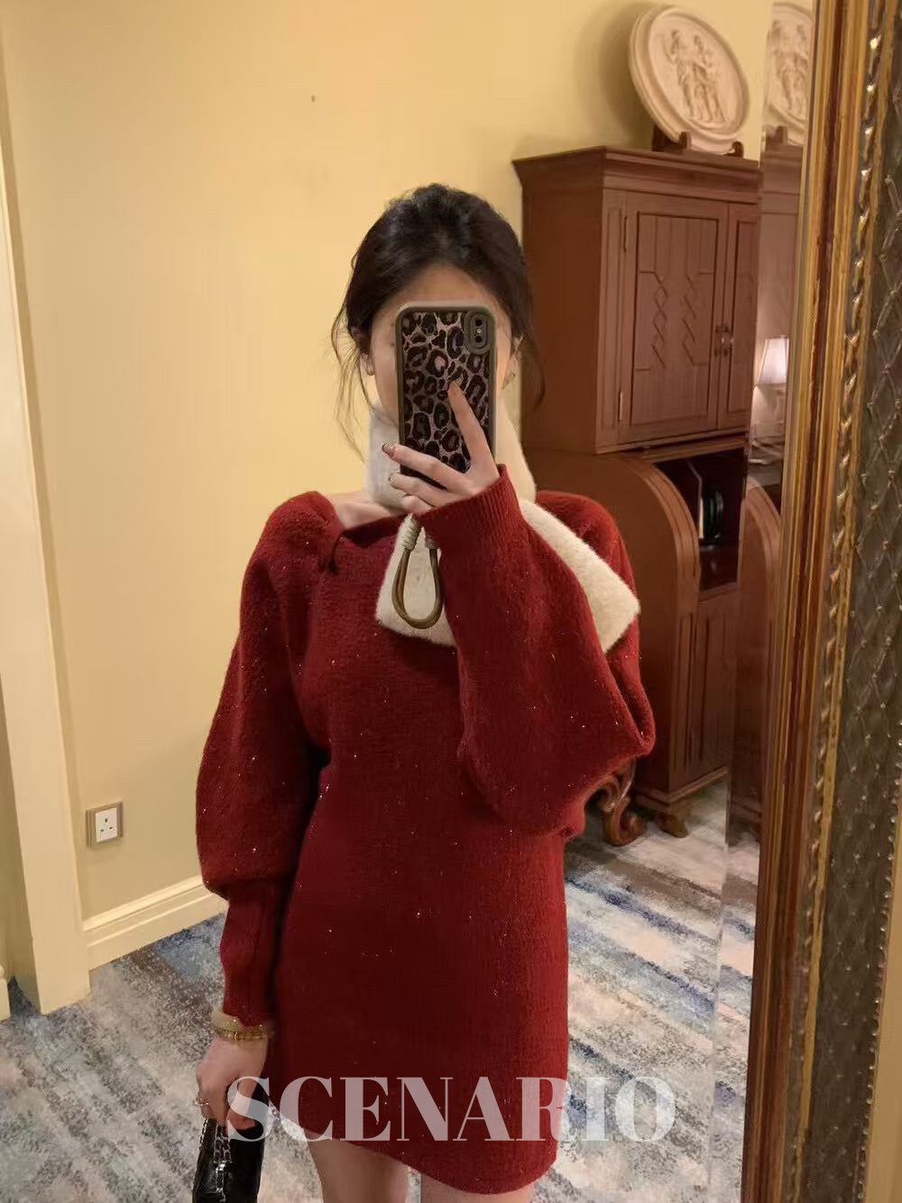 SCENARIO A-Line Knit Dress-Three Colors