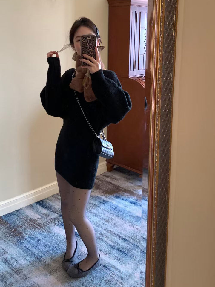 SCENARIO A-Line Knit Dress-Three Colors