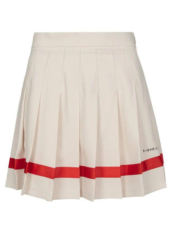 Kandini Color Line Pleated Skirt-Cream
