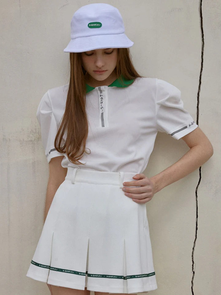 Kandini Color Round Polo Shirts-Green