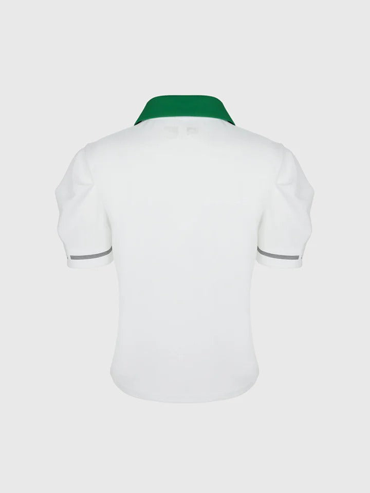 Kandini Color Round Polo Shirts-Green