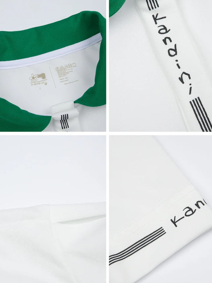 Kandini Color Round Polo Shirts-Green