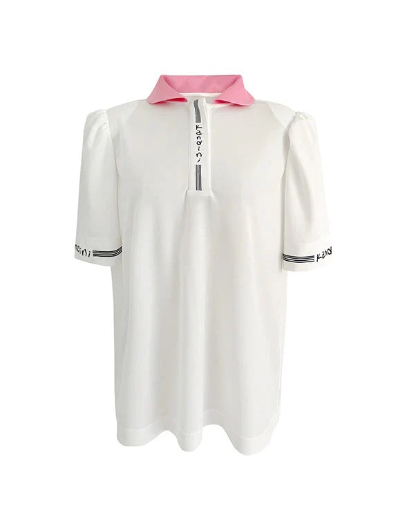 Kandini Color Round Polo Shirt - Pink