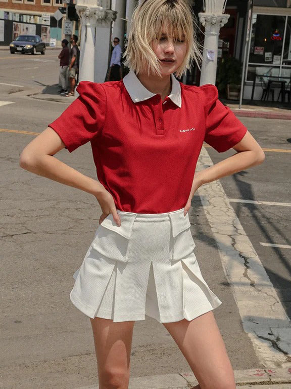 Kandini Pocket Skort-White