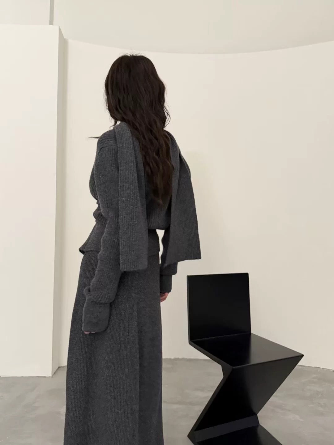 SCENARIO Wool Knit 3 Pieces Set-Three Colors