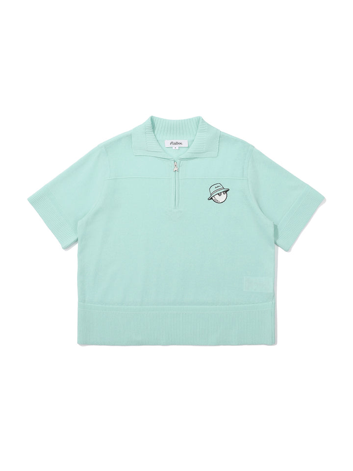 Malbon MESH BURKET KNIT TOP-Mint