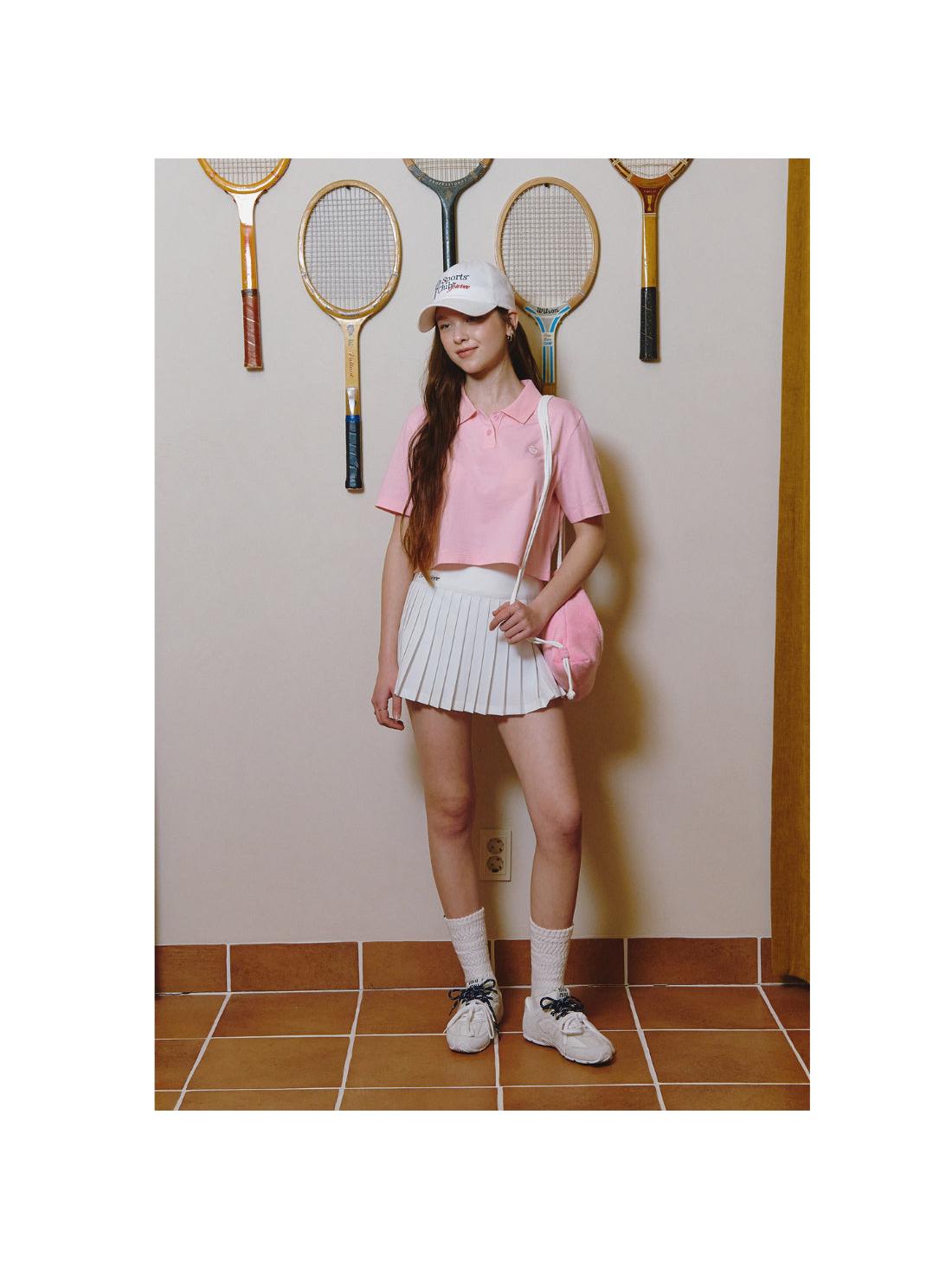 Piv'vee Hybrid Pleated Skirt-Cloud-White