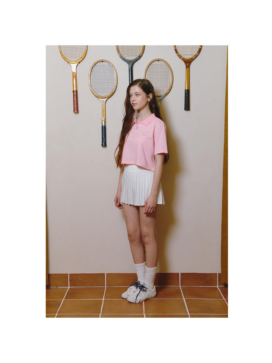 Piv'vee Hybrid Pleated Skirt-Cloud-White