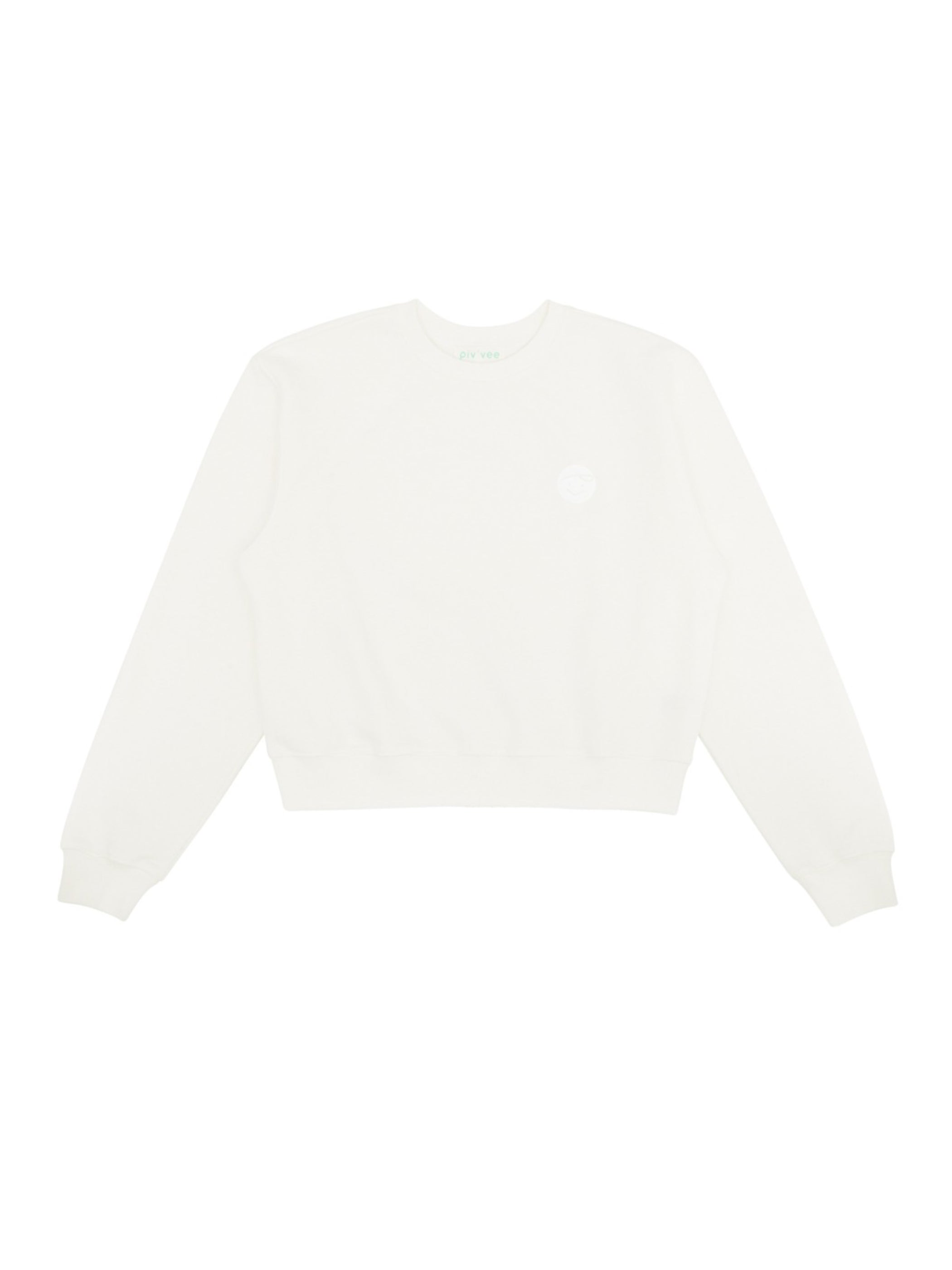Piv'vee Basic Giant Sweatshirt-Cloud White